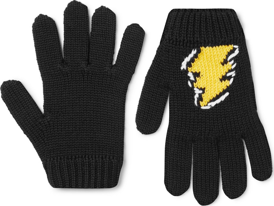 Prada Intarsia Virgin Wool Gloves