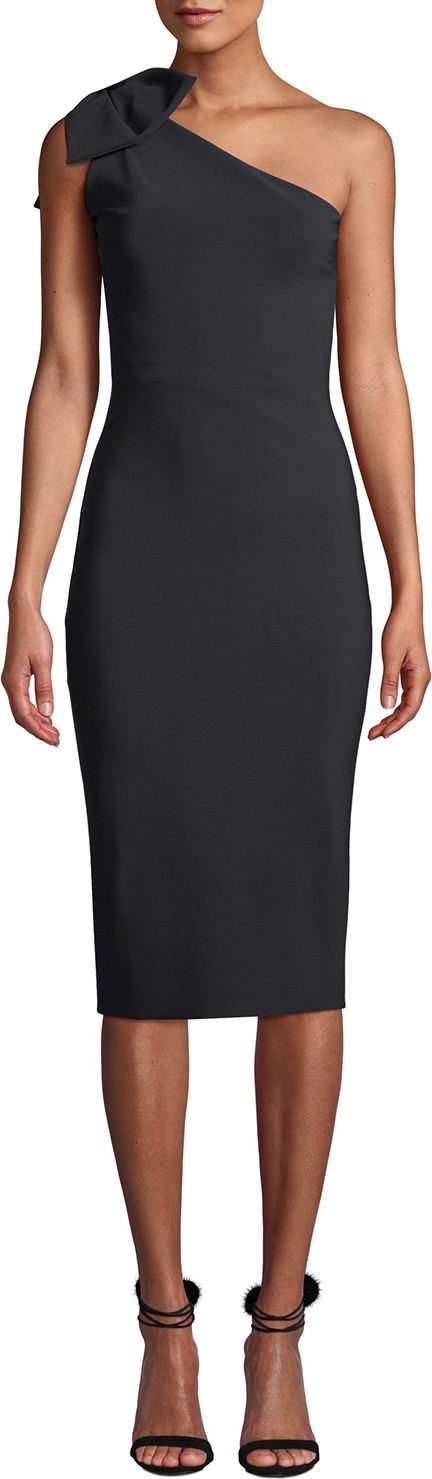 La Petite Robe di Chiara Boni Goji Cutout-Back & Bow-Shoulder Dress