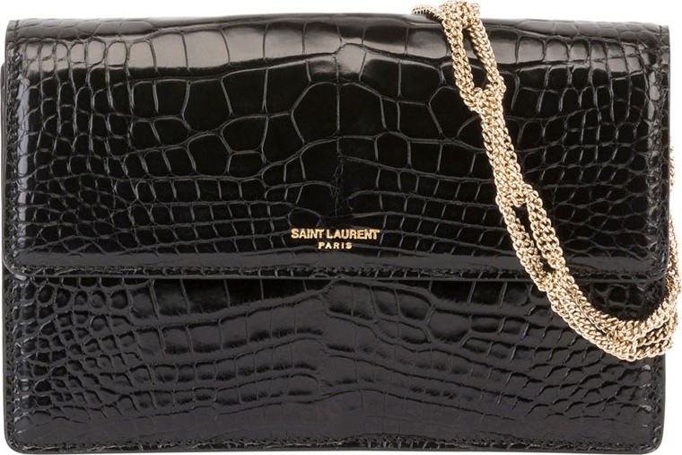 Saint Laurent Pochette Small Alligator Shoulder Bag