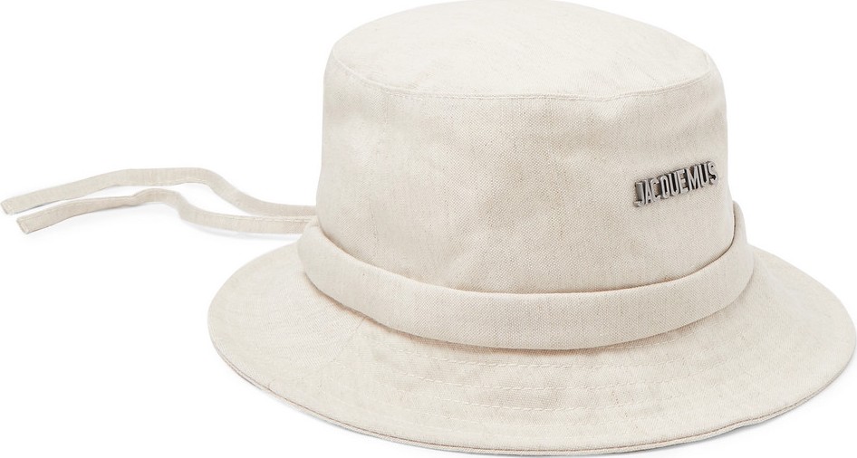 Jacquemus Le Bob Logo-Appliquéd Linen-Blend Bucket Hat