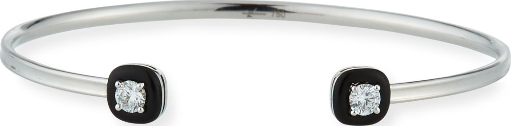Nikos Koulis 18k Oui Diamond & Black Enamel Split Bracelet Nikos Koulis 18k Oui Diamond & Black Enamel Split Bracelet