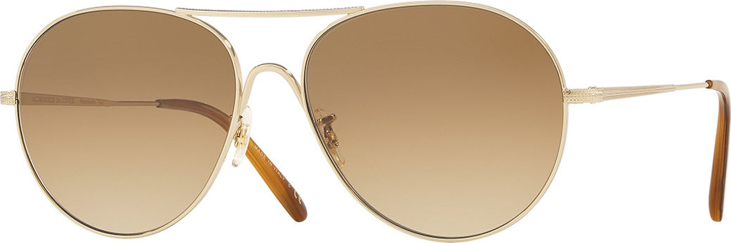 Oliver Peoples Men's Row Rockmore Aviator Acetate Sunglasses