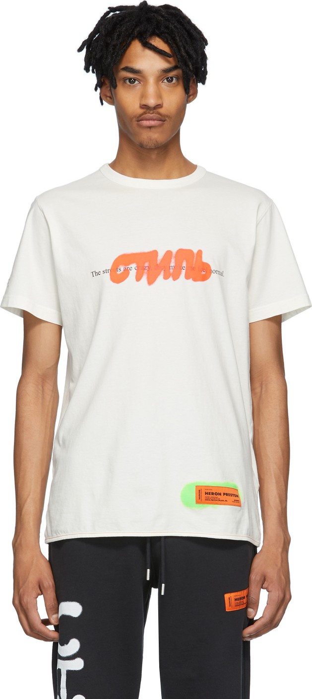 Heron Preston Off-White Spray 'Style' T-Shirt