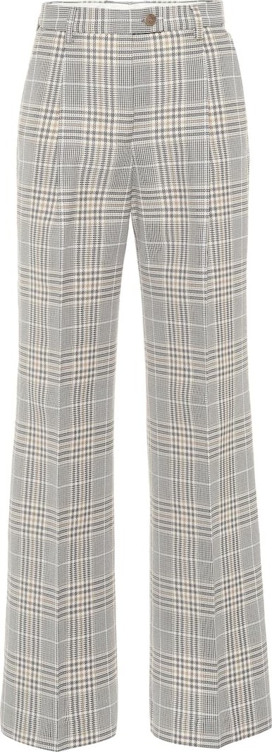 Acne Studios Checked cotton-blend wide-leg pants