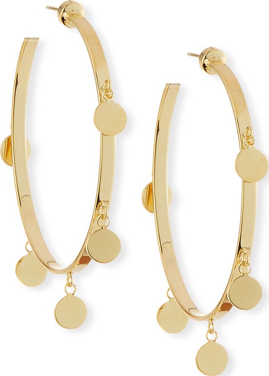 Jennifer Zeuner Jewelry Yolanda Disc Hoop Earrings