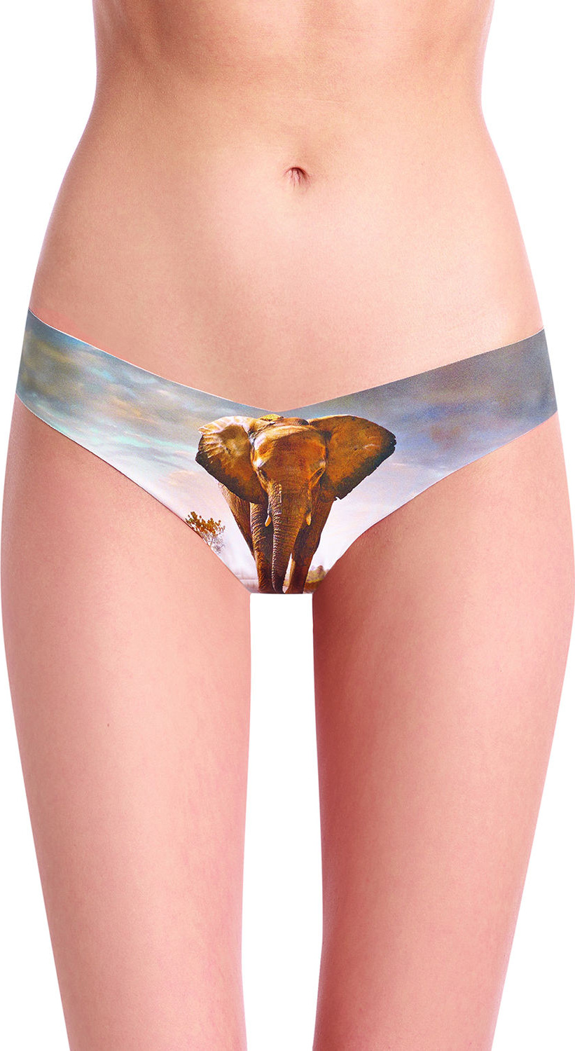 Commando Printed Microfiber Thong