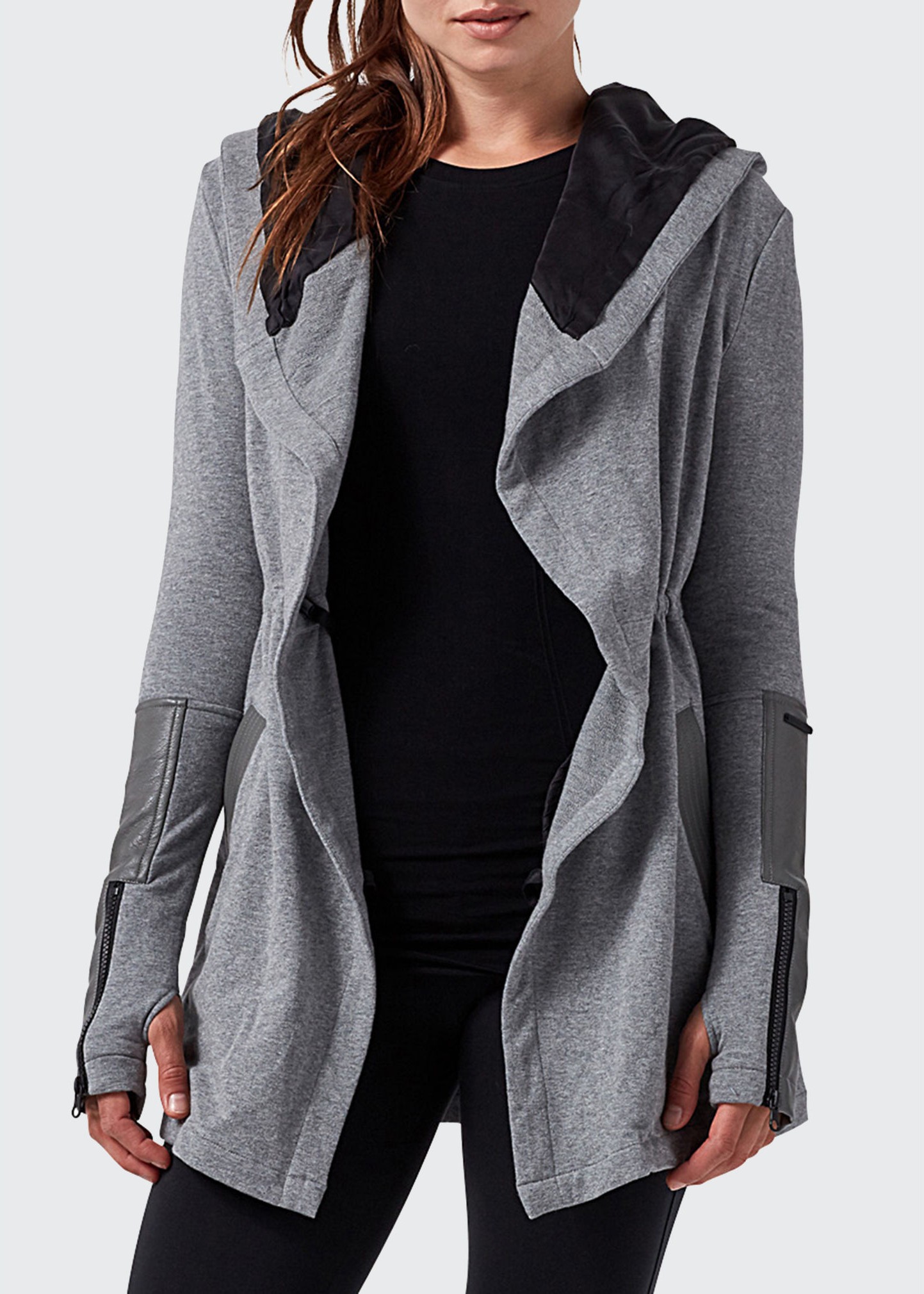 Blanc Noir Traveler Hooded Tie-Waist Jacket