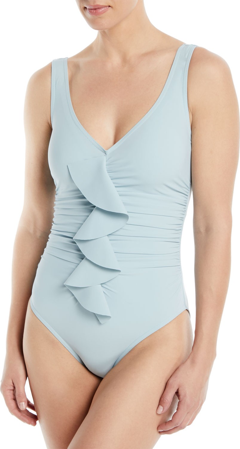 Karla Colletto Zaha Ruched One-Piece Swimsuit