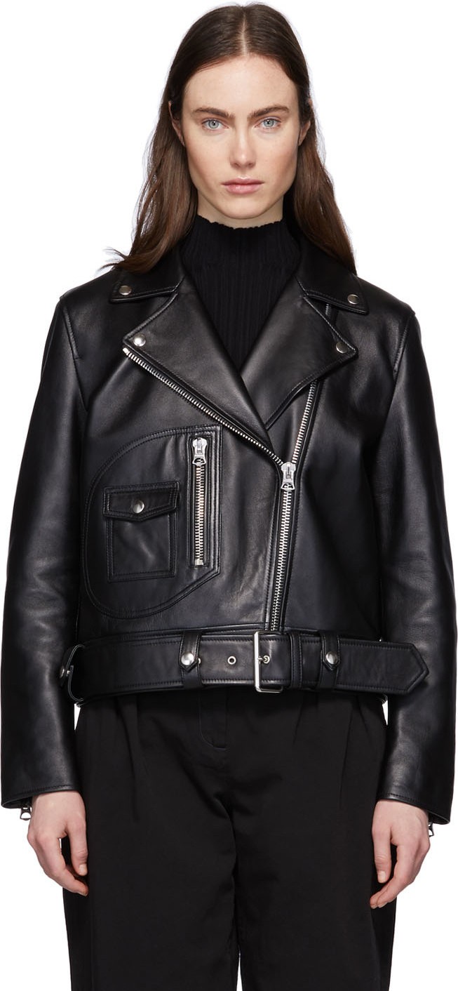 Acne Studios Black Leather New Merlyn Jacket