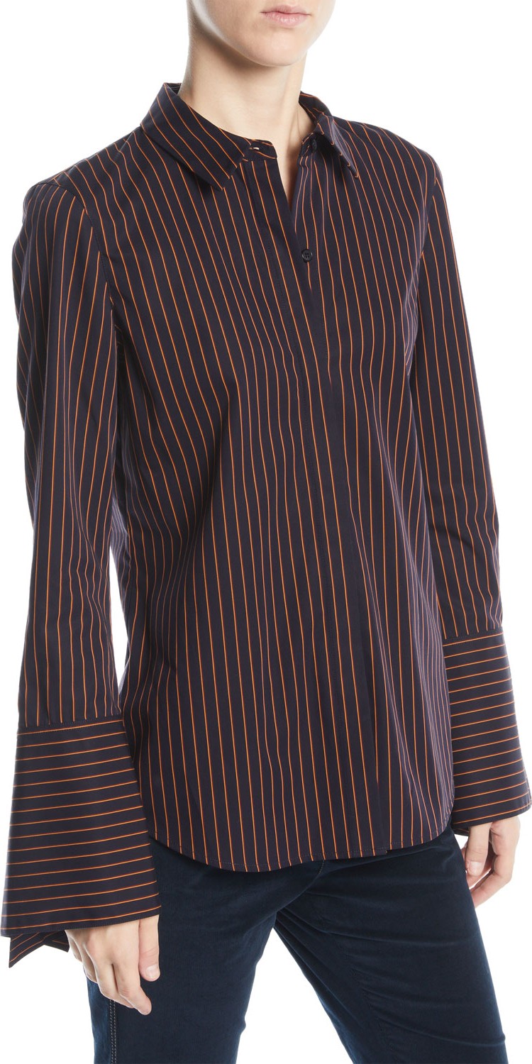 Lafayette 148 New York Cynthia Blouse in Spirited Stripes