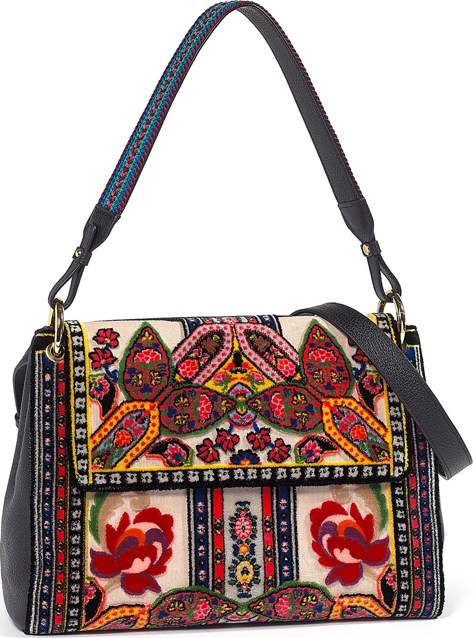 Etro Needle Punch Foulard Shoulder Bag