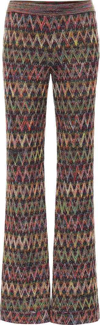 Missoni Metallic wool-blend flared pants