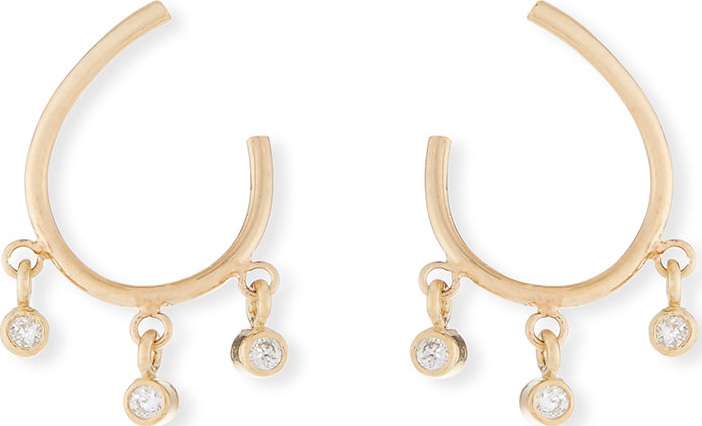 Zoe Chicco 14k Front-to-Back Diamond Hoop Earrings