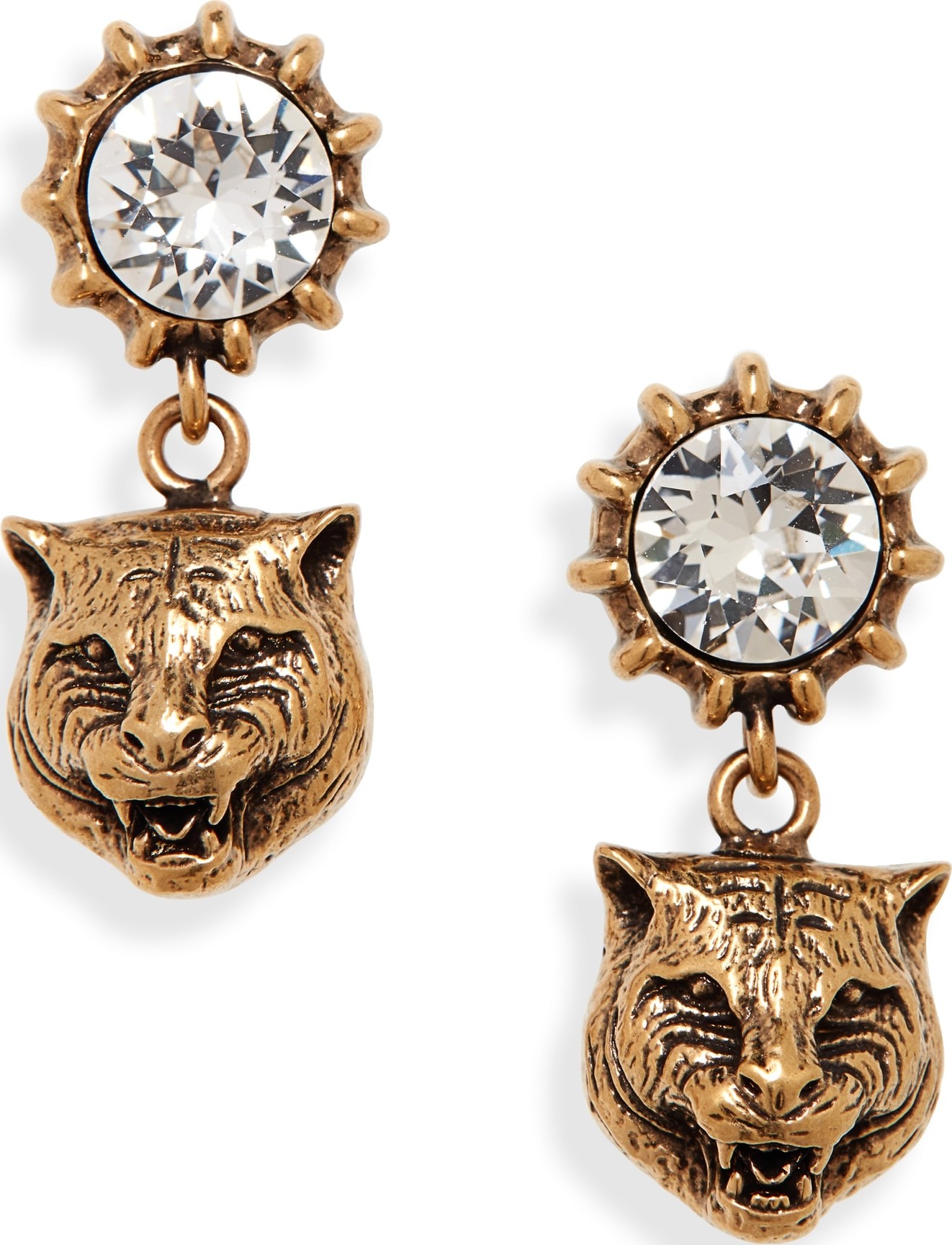 Gucci Fashion Show Tiger Drop Earrings
