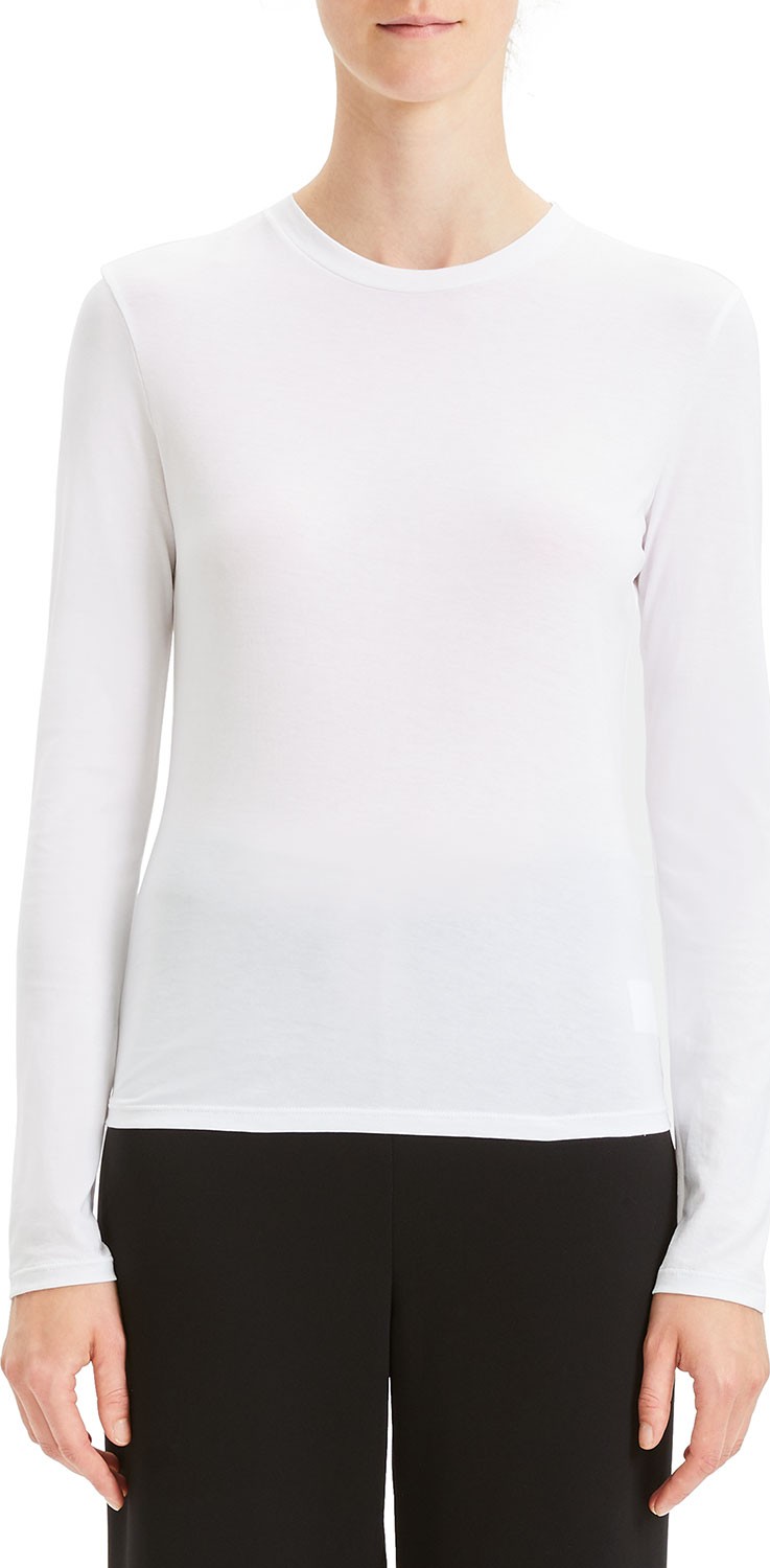 Theory Apex Long-Sleeve Crewneck Tiny Tee