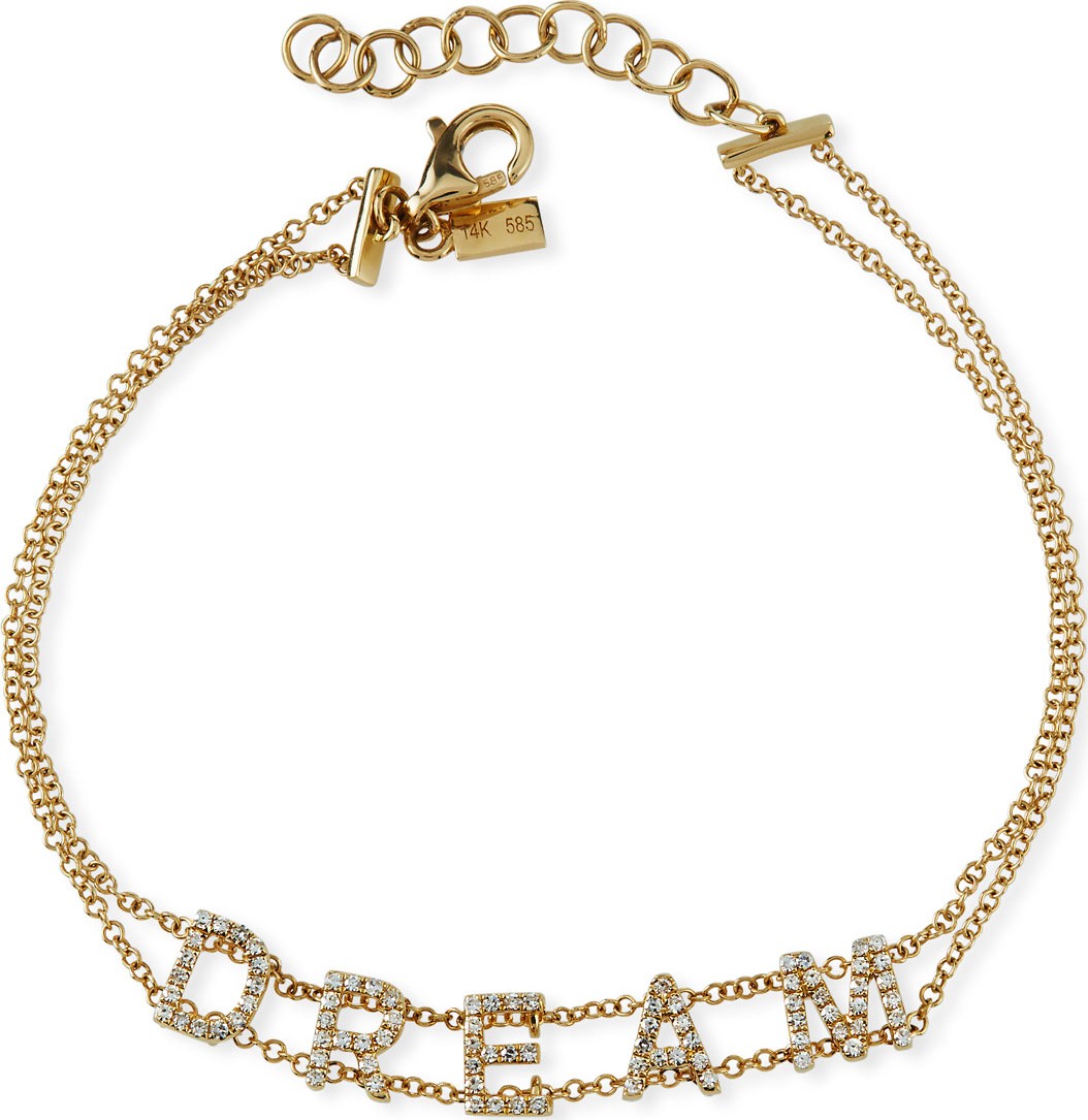 EF Collection 14k Gold Diamond Dream Bracelet