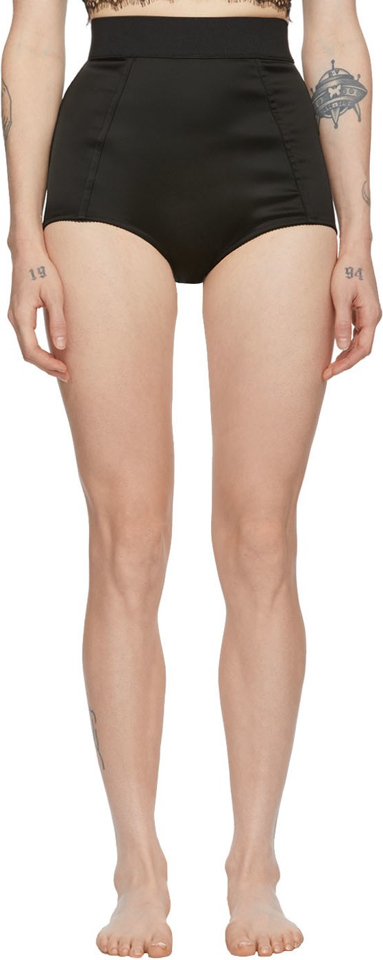 WANDERING Black Satin Briefs