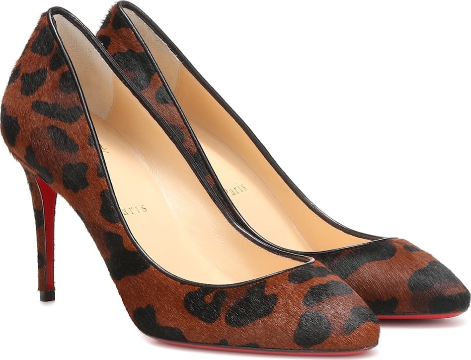 Christian Louboutin Eloise 85 printed calf hair pumps