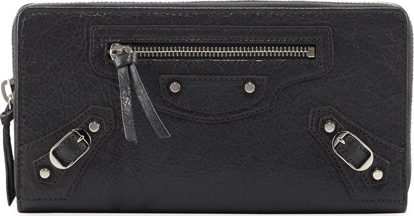 Balenciaga Money Leather Continental Wallet