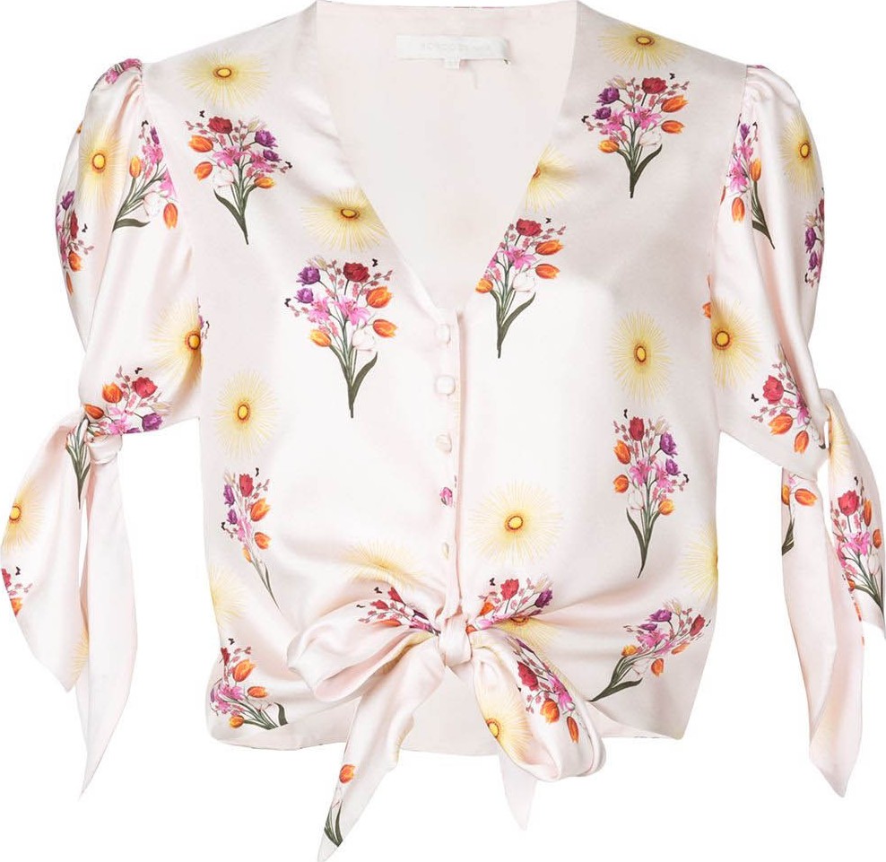 Borgo De Nor Floral cropped blouse