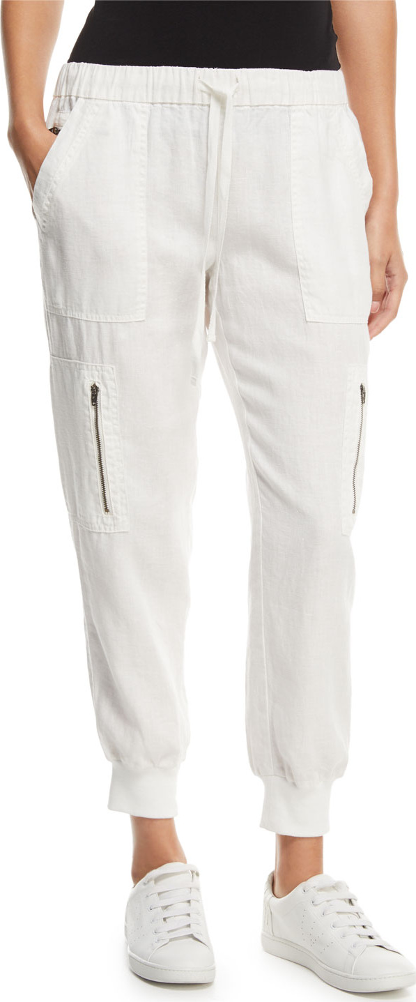 Joie Florimel Six-Pocket Linen Jogger Pants