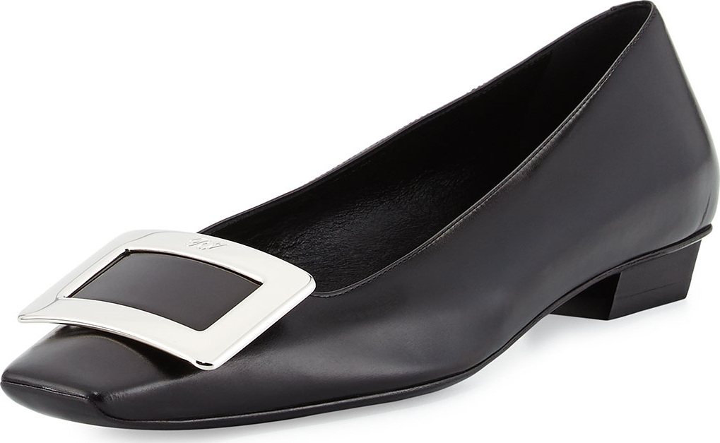 Roger Vivier Belle Vivier Leather Pump, Black