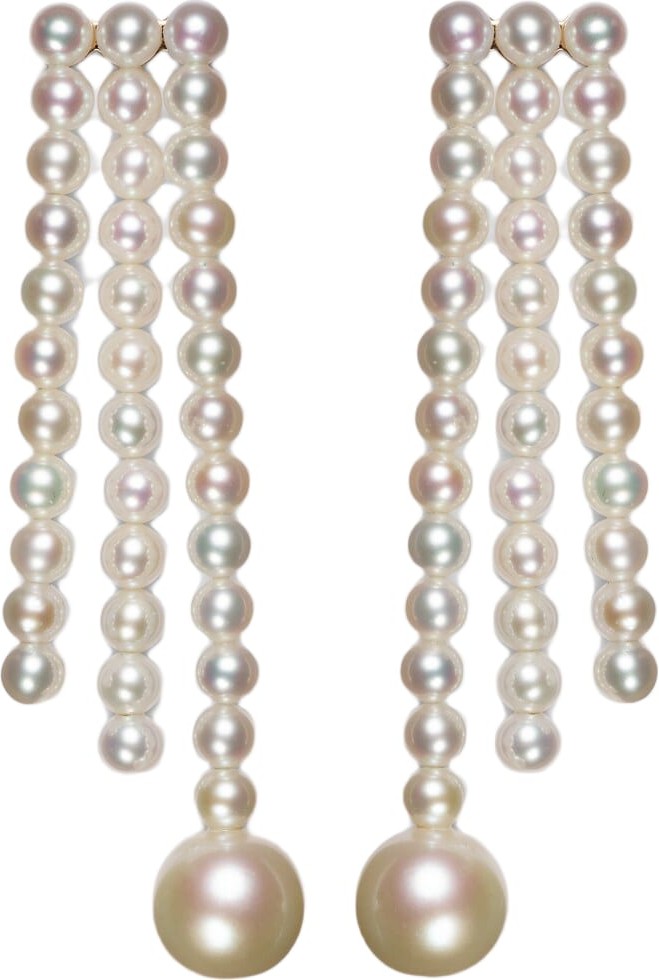Sophie Bille Brahe - La Valse 14kt gold earrings with pearls