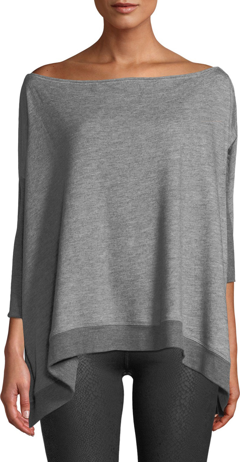 Beyond Yoga Convertible 3/4-Sleeve Draped Sweater