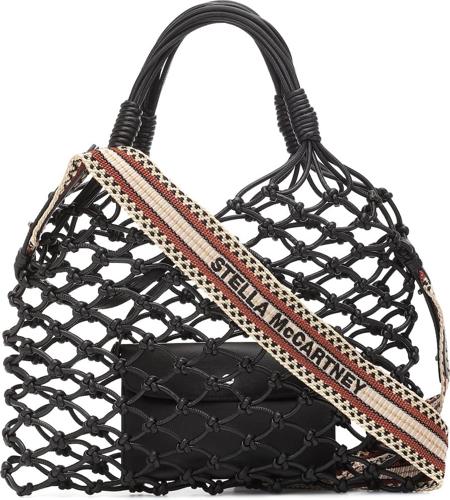 Stella McCartney Faux-leather net tote