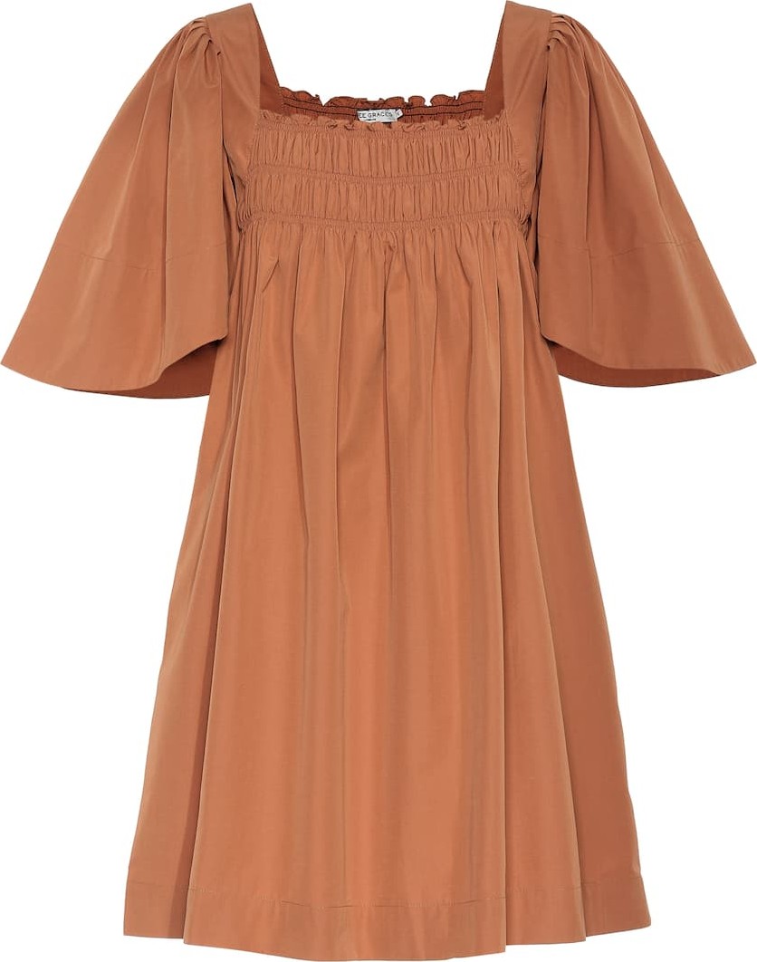 Three Graces London Emmeline cotton poplin dress