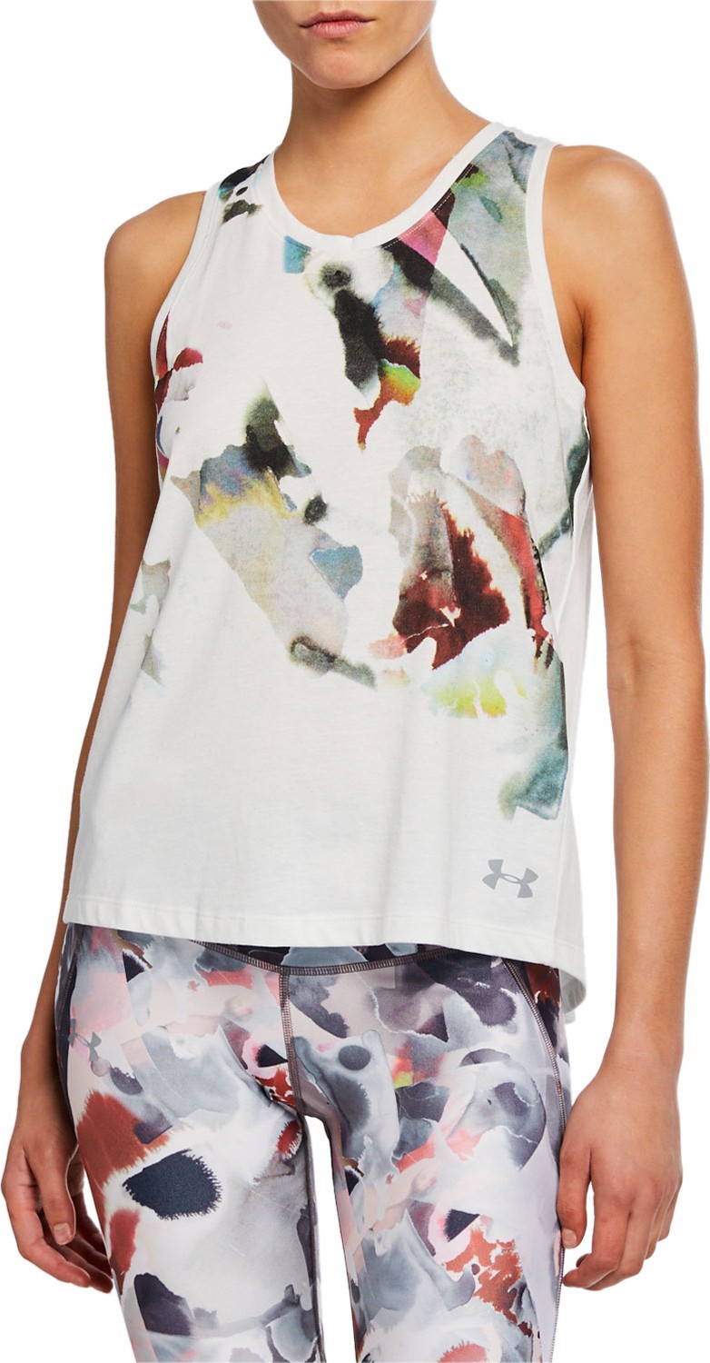 Under Armour Run Tie-Back Printed Tank