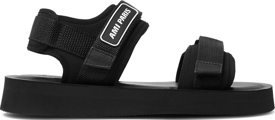 AMI Logo-Detailed Neoprene Sandals