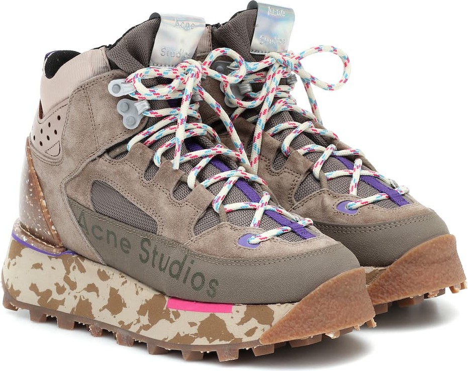 Acne Studios Paneled suede ankle boots