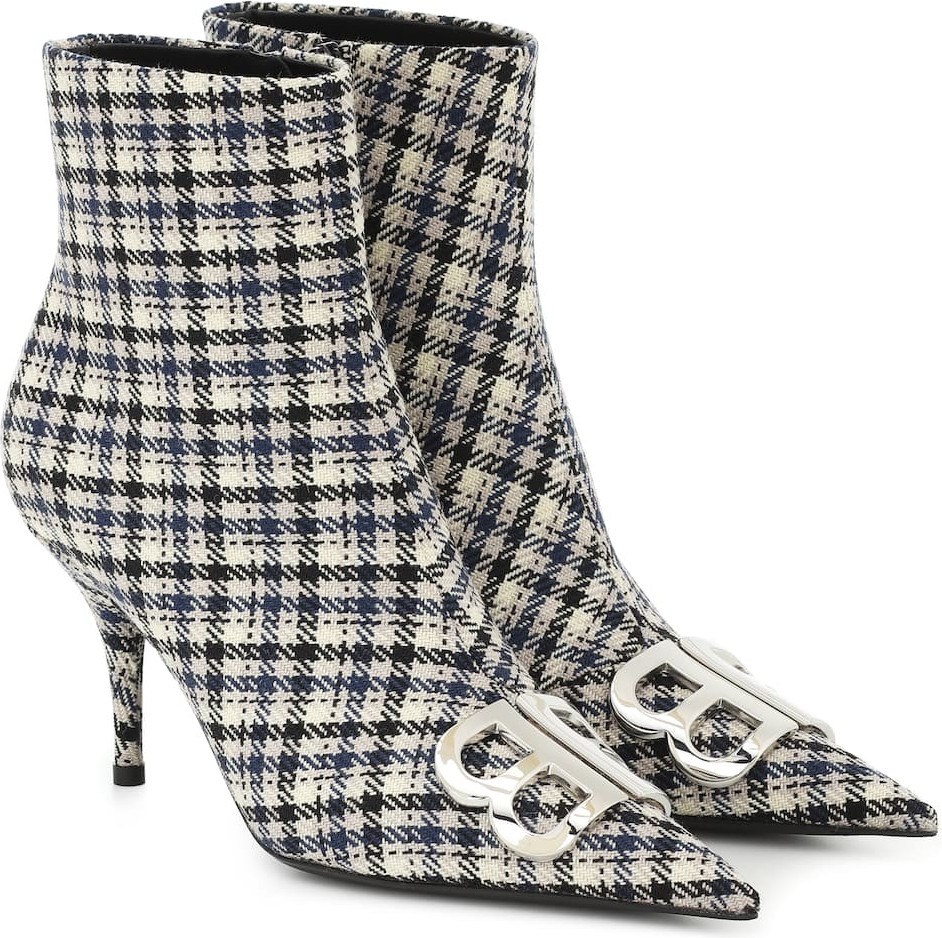Balenciaga BB checked ankle boots