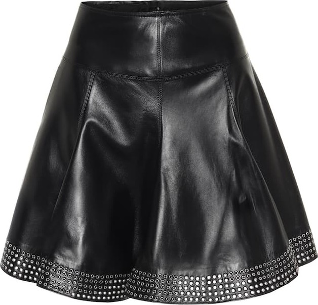 Alaïa Embellished leather miniskirt