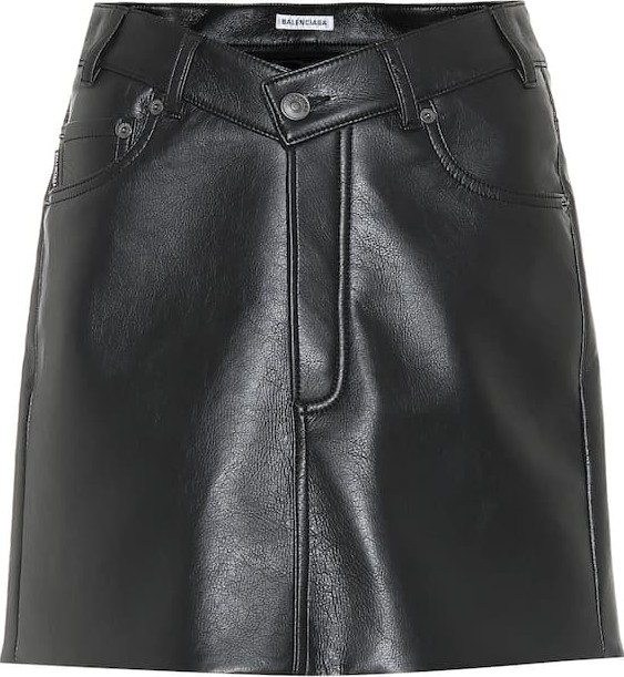 Balenciaga Faux leather miniskirt