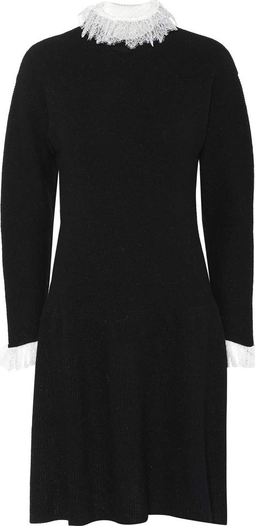 Philosophy Di Lorenzo Serafini Lace-trimmed wool-blend dress