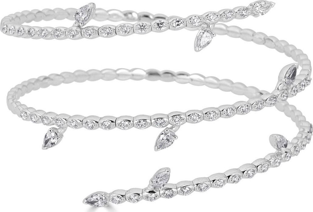ZYDO Spiral 18k White Gold Diamond Bracelet