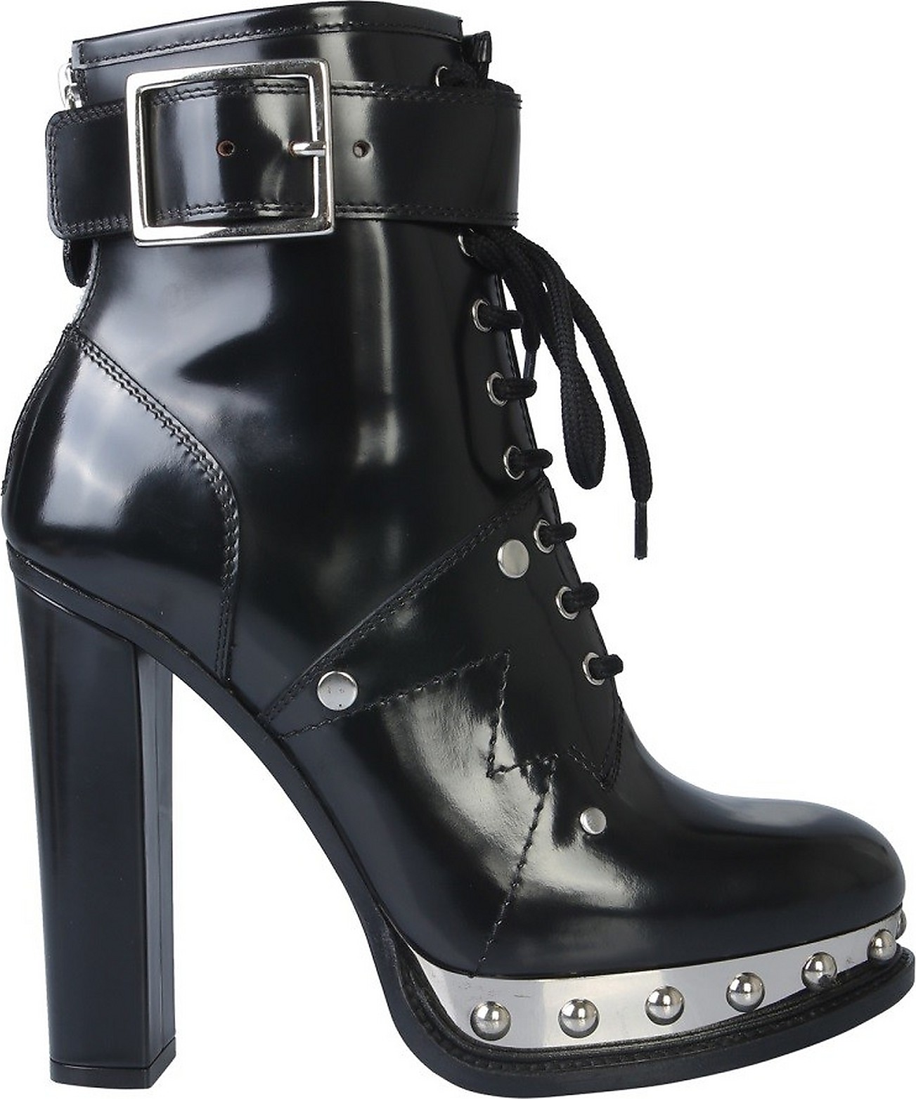 Alexander McQueen Ankle Boot With Plateau And Tread Sole