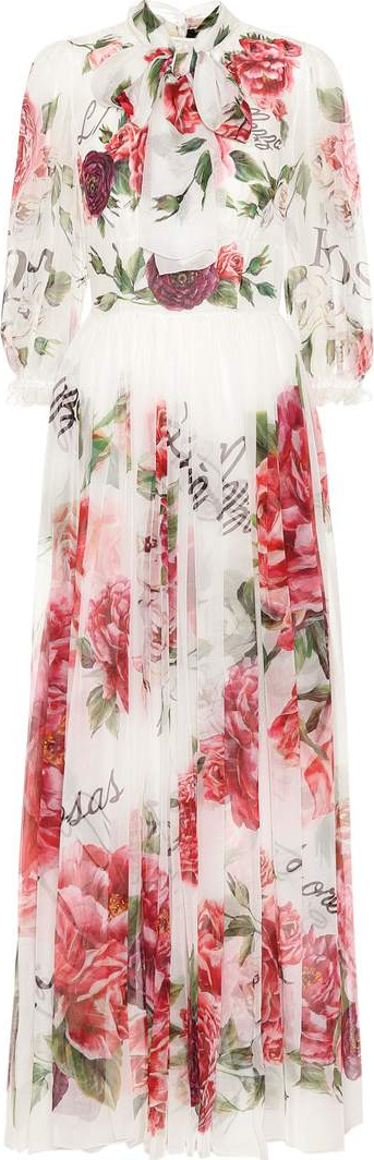 Dolce & Gabbana Printed silk chiffon maxi dress