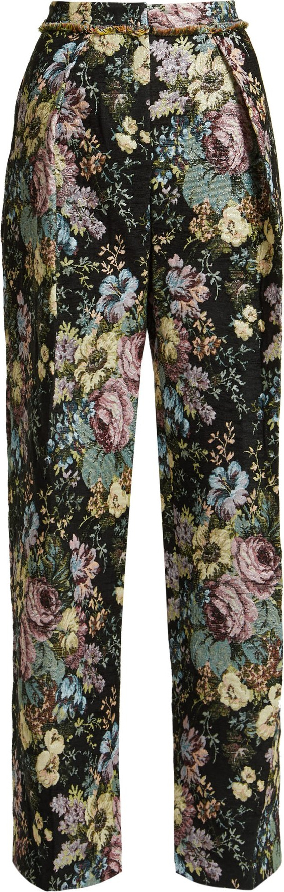 Preen Maggie floral jacquard wide-leg trousers
