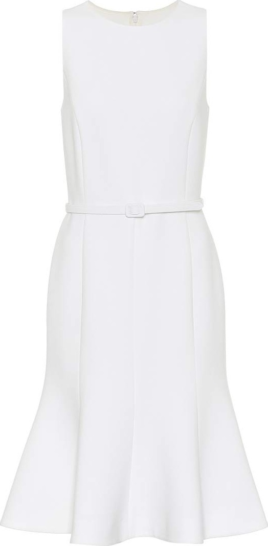 Oscar De La Renta Belted crêpe dress