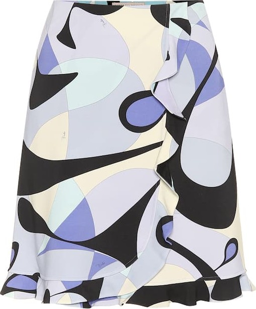 Emilio Pucci Printed jersey crêpe miniskirt