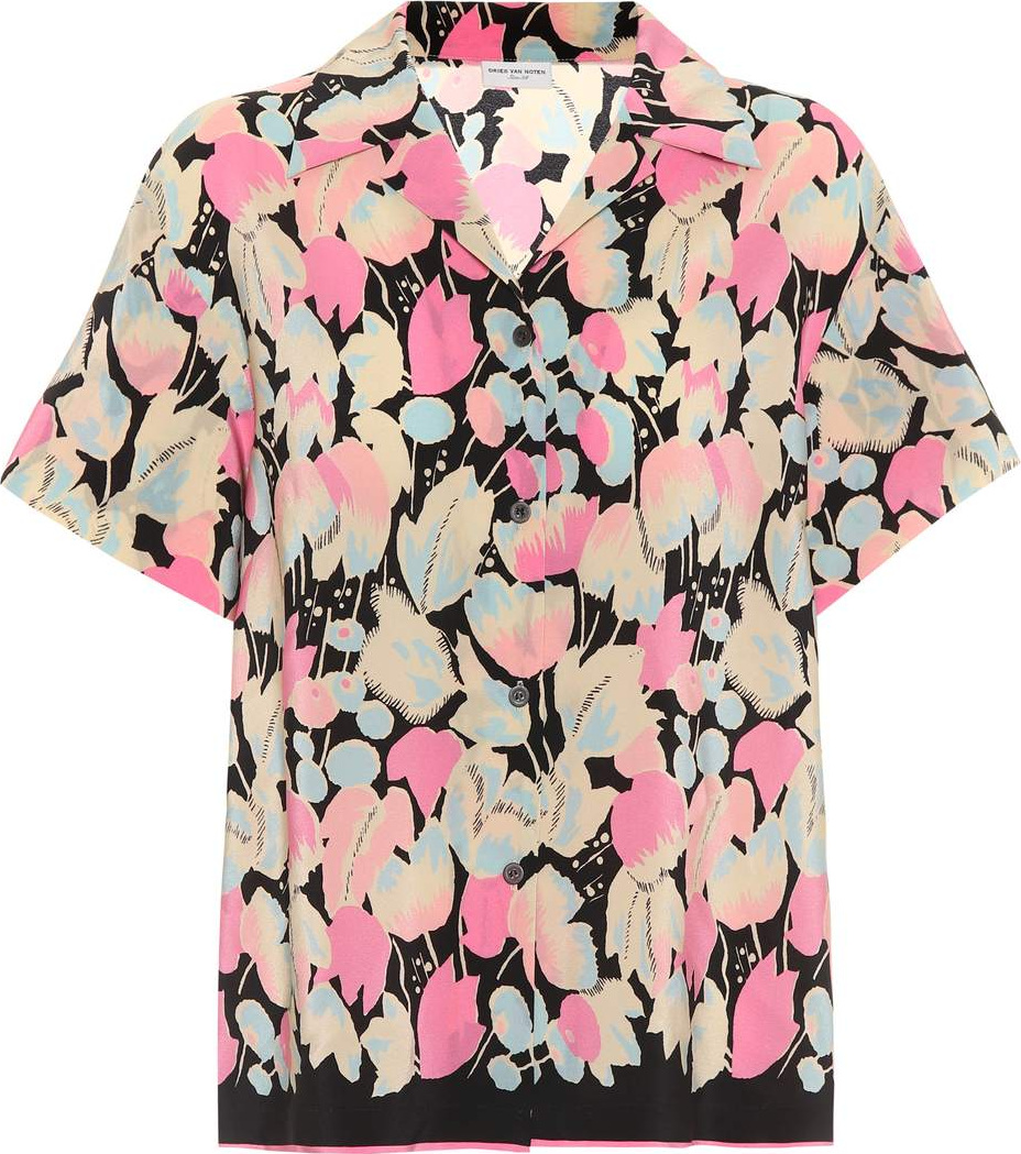 Dries Van Noten Floral-printed silk shirt