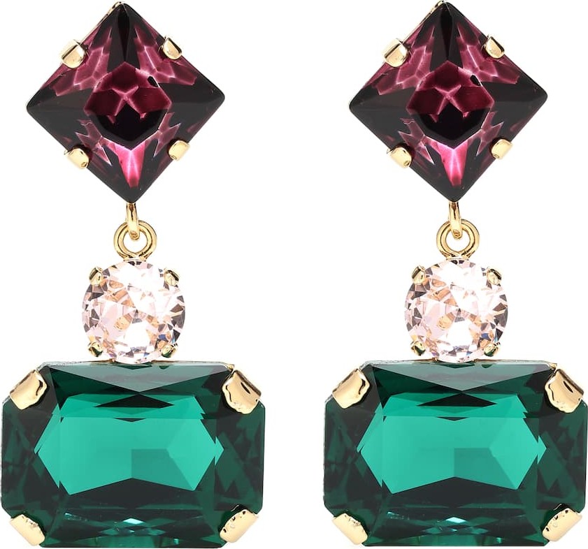 Erdem Embellished clip-on earrings