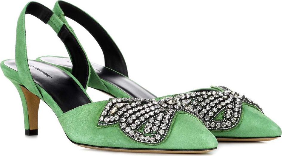 Isabel Marant Pagda suede slingback pumps