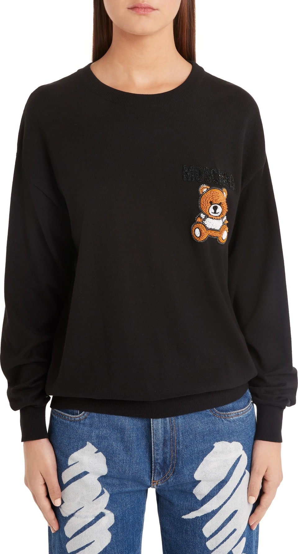 Moschino Embellished Teddy Sweater