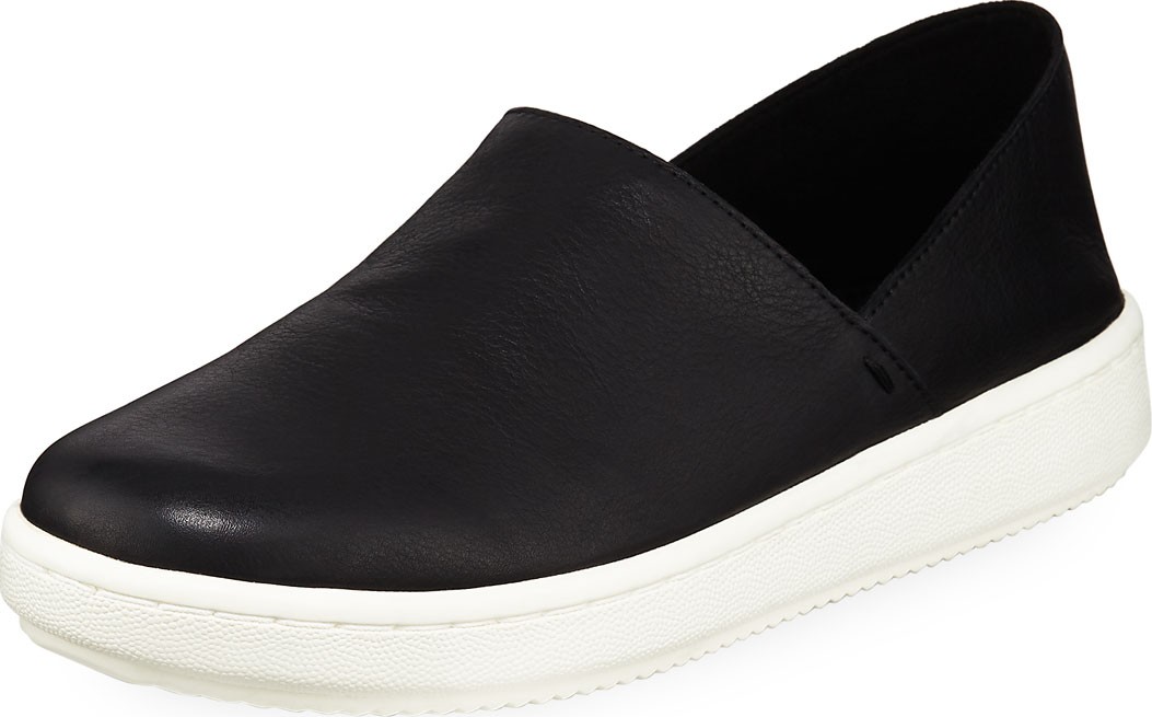 Eileen Fisher Panda 2 Washed Leather Slip-On Sneakers