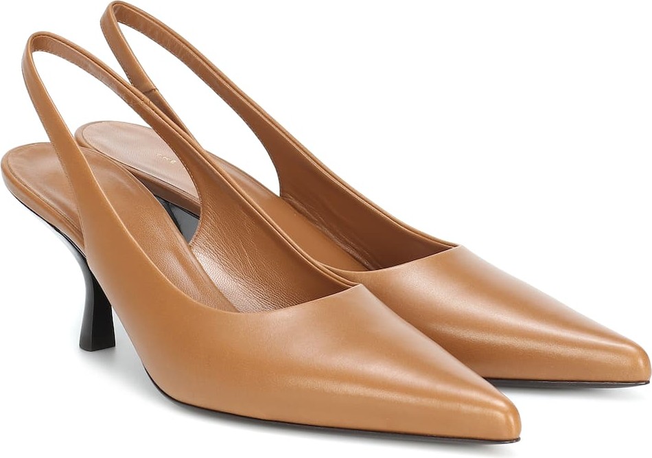 THE ROW Bourgeoisie leather slingback pumps