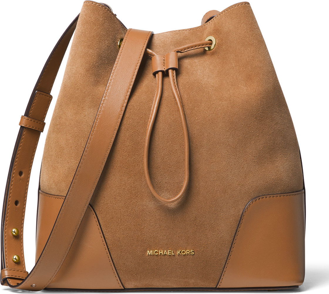 MICHAEL MICHAEL KORS Cary Medium Suede/Leather Bucket Bag